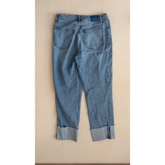 Abercrombie & Fitch Curve Love High Rise 90s Relaxed Cuffed Jeans Size 31 - Picture 4 of 5